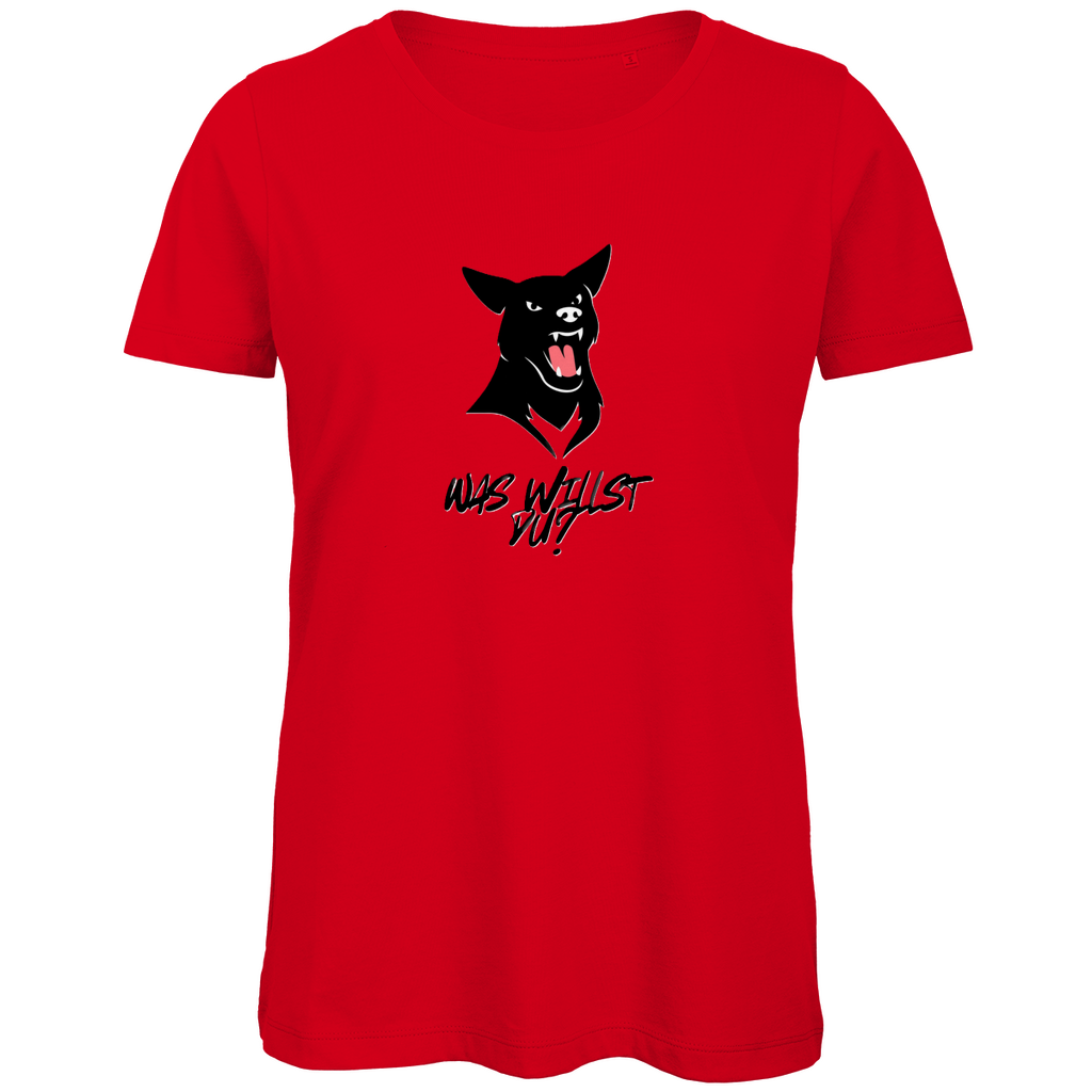 Damen Premium Bio T-Shirt WasWillstDuDog