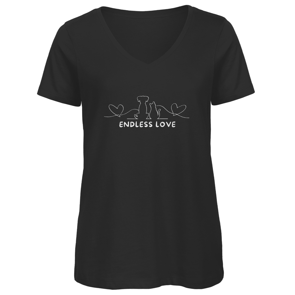 Damen Premium Bio V-Neck T-Shirt Endless Love 2