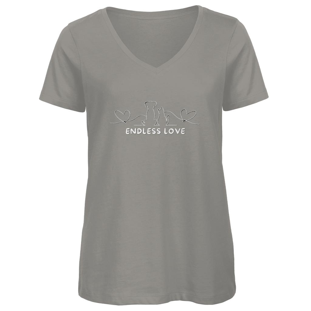 Damen Premium Bio V-Neck T-Shirt Endless Love 2