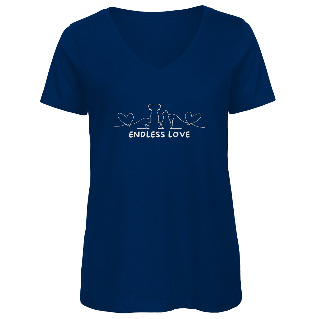 Damen Premium Bio V-Neck T-Shirt Endless Love 2