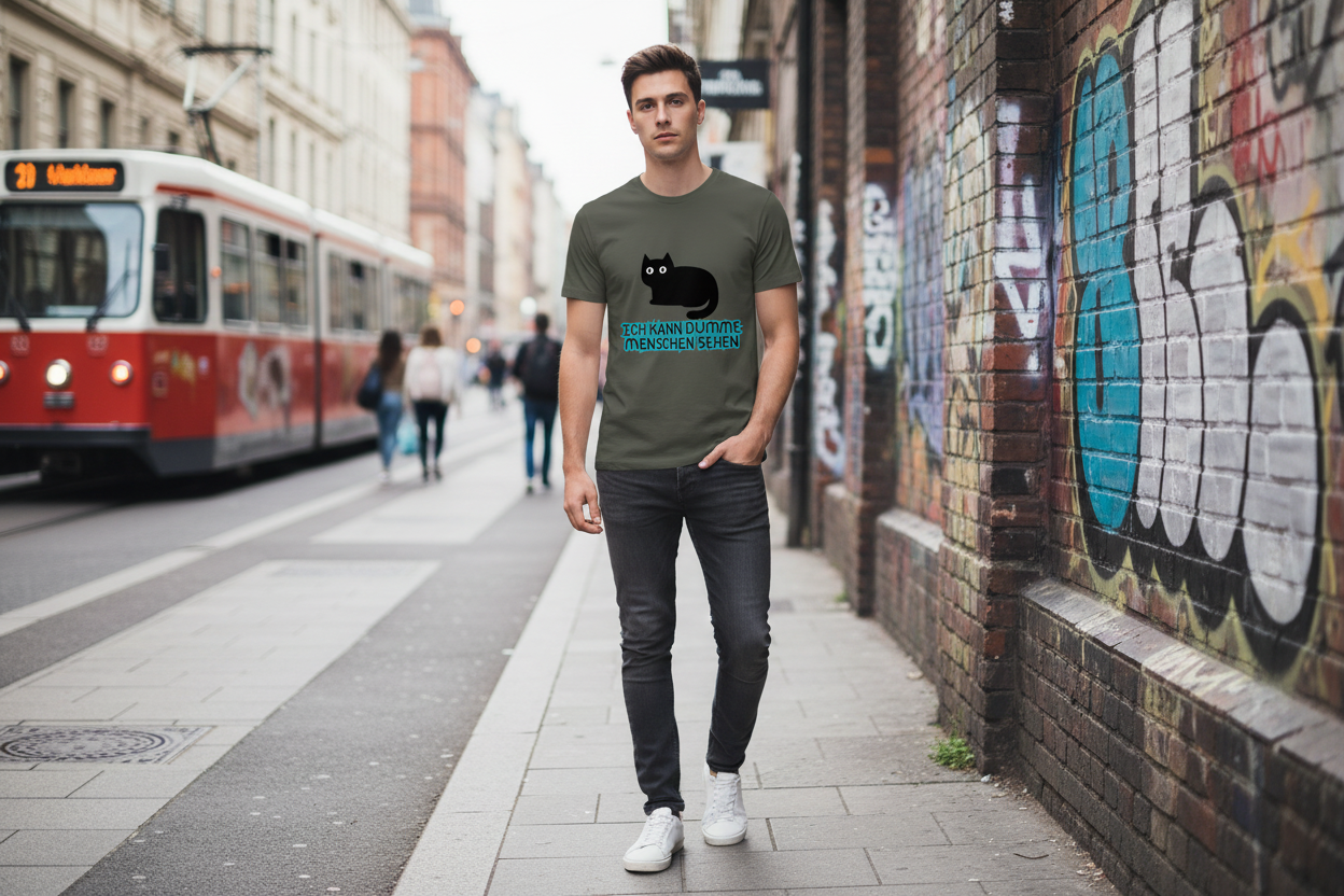 Herren Premium Bio T-Shirt Dumme Menschen