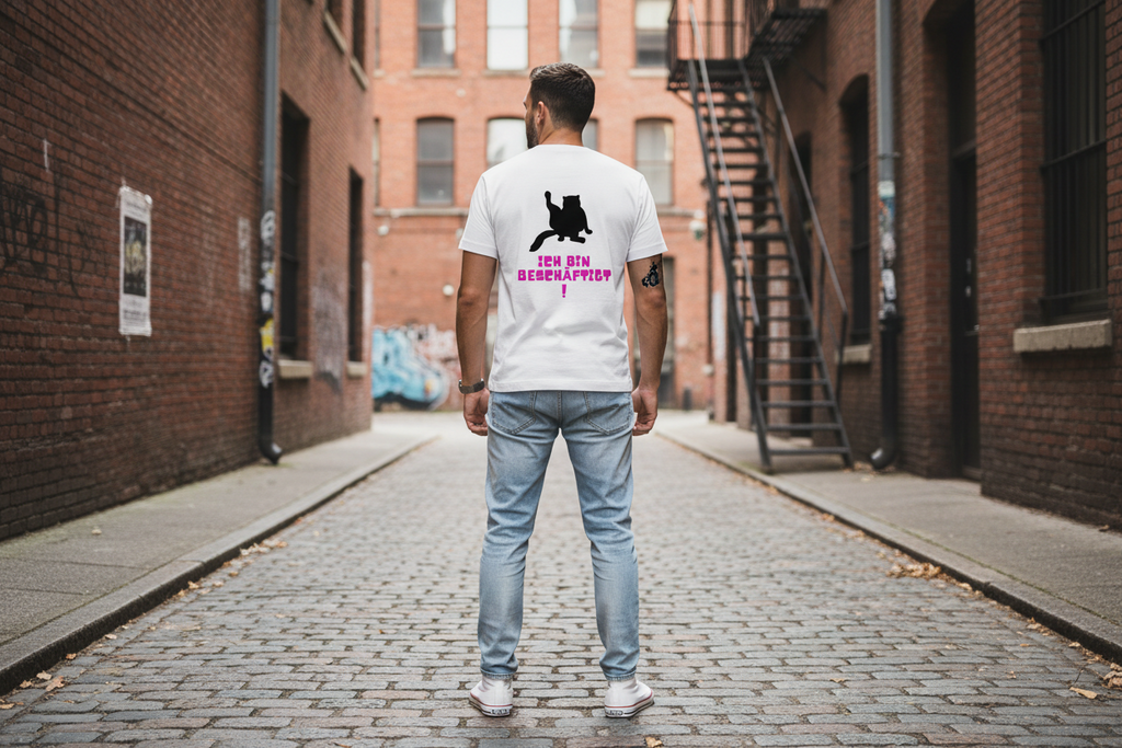 Herren Premium Bio T-Shirt Bin beschäftigt