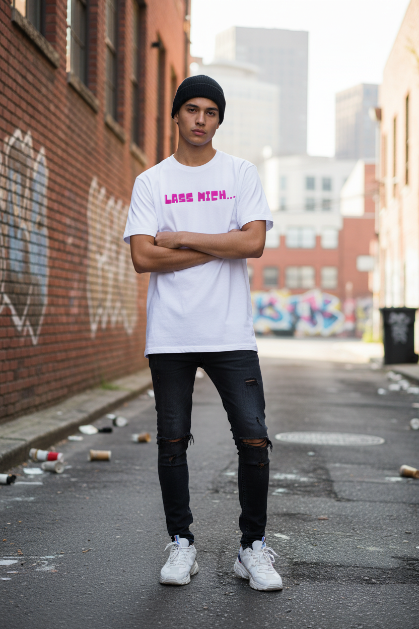 Herren Premium Bio T-Shirt Bin beschäftigt