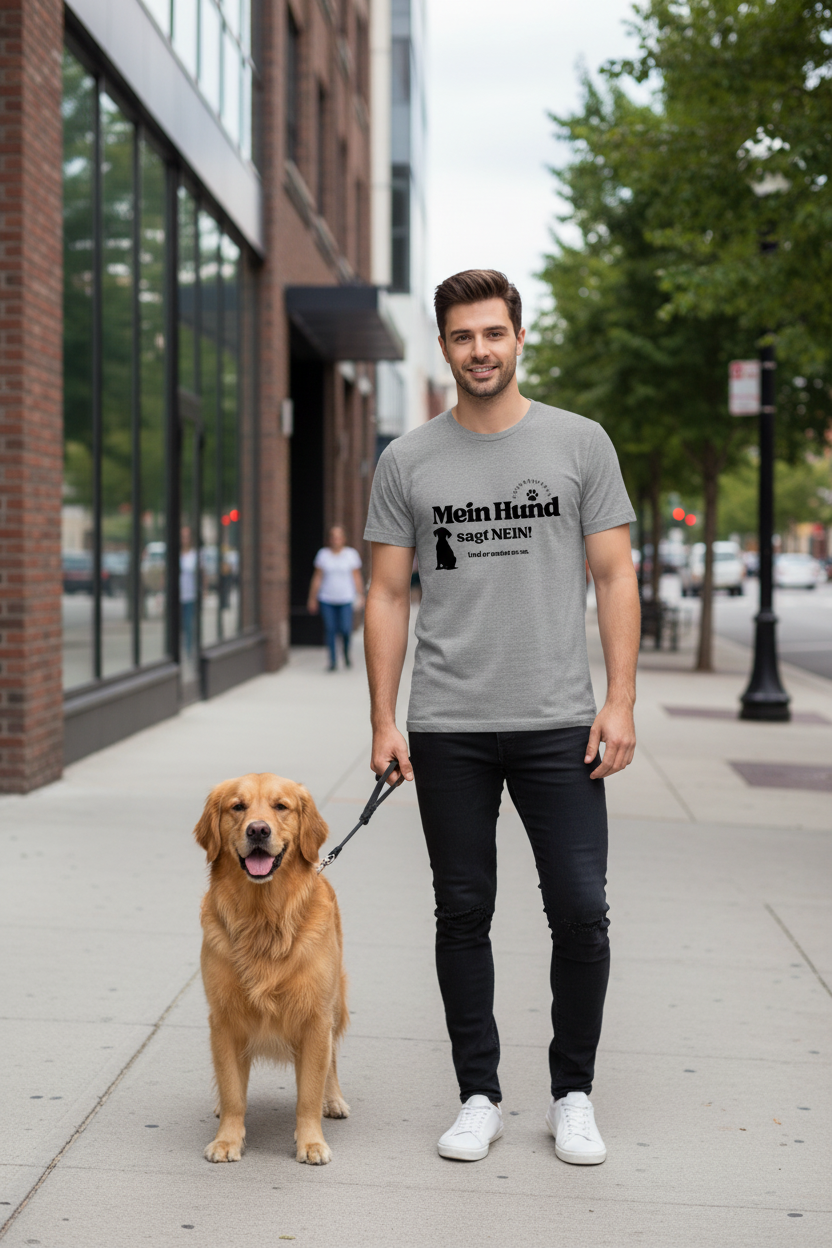 Herren Premium Bio T-Shirt Mein Hund sagt NEIN