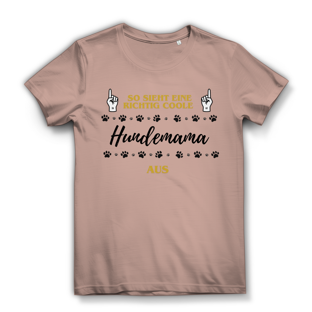 Damen Premium Bio T-Shirt Coole Hundemama