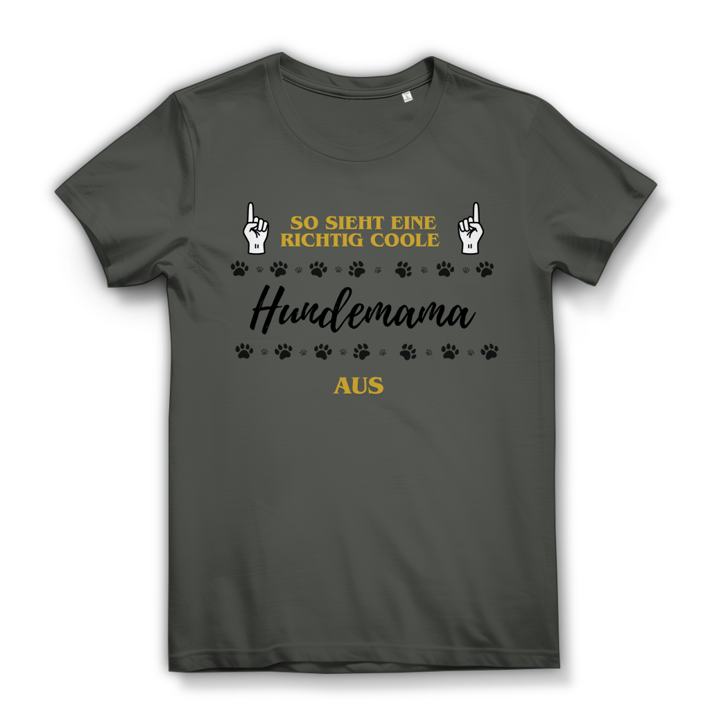 Damen Premium Bio T-Shirt Coole Hundemama