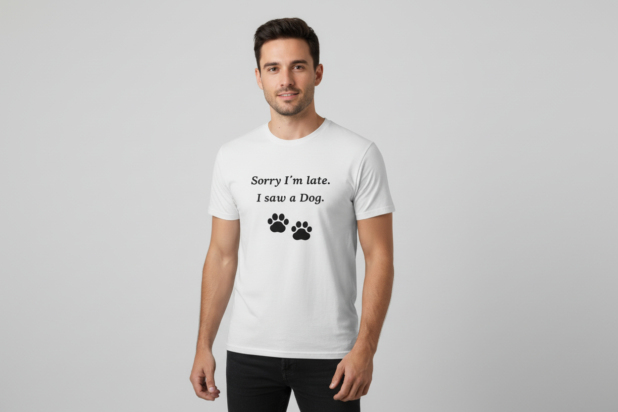 Herren Premium Bio T-Shirt Sorry I´m late