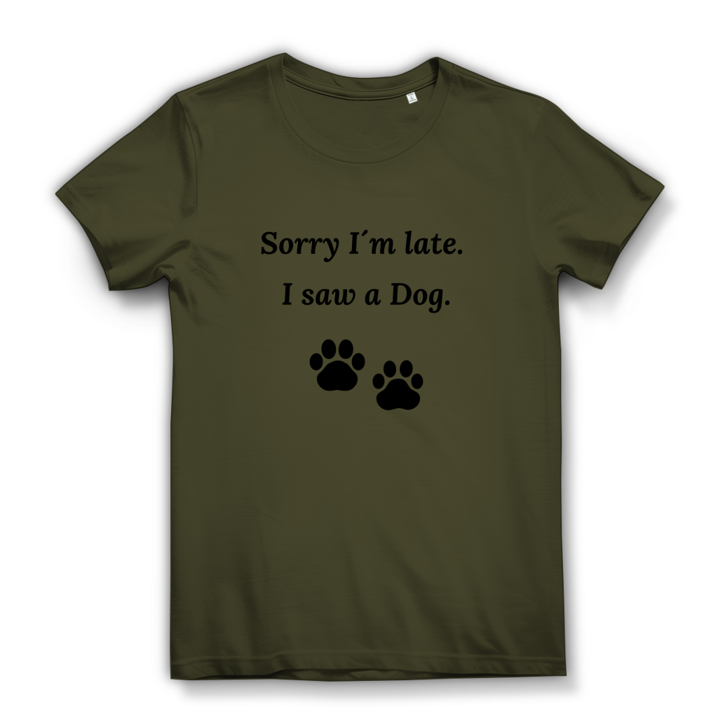 Damen Premium Bio T-Shirt Sorry I´m late