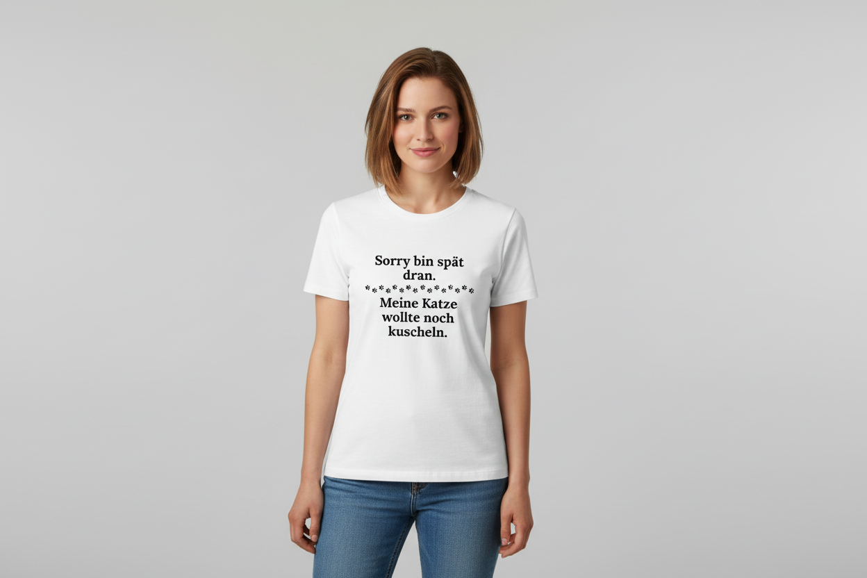 Damen Premium Bio T-Shirt Spät dran