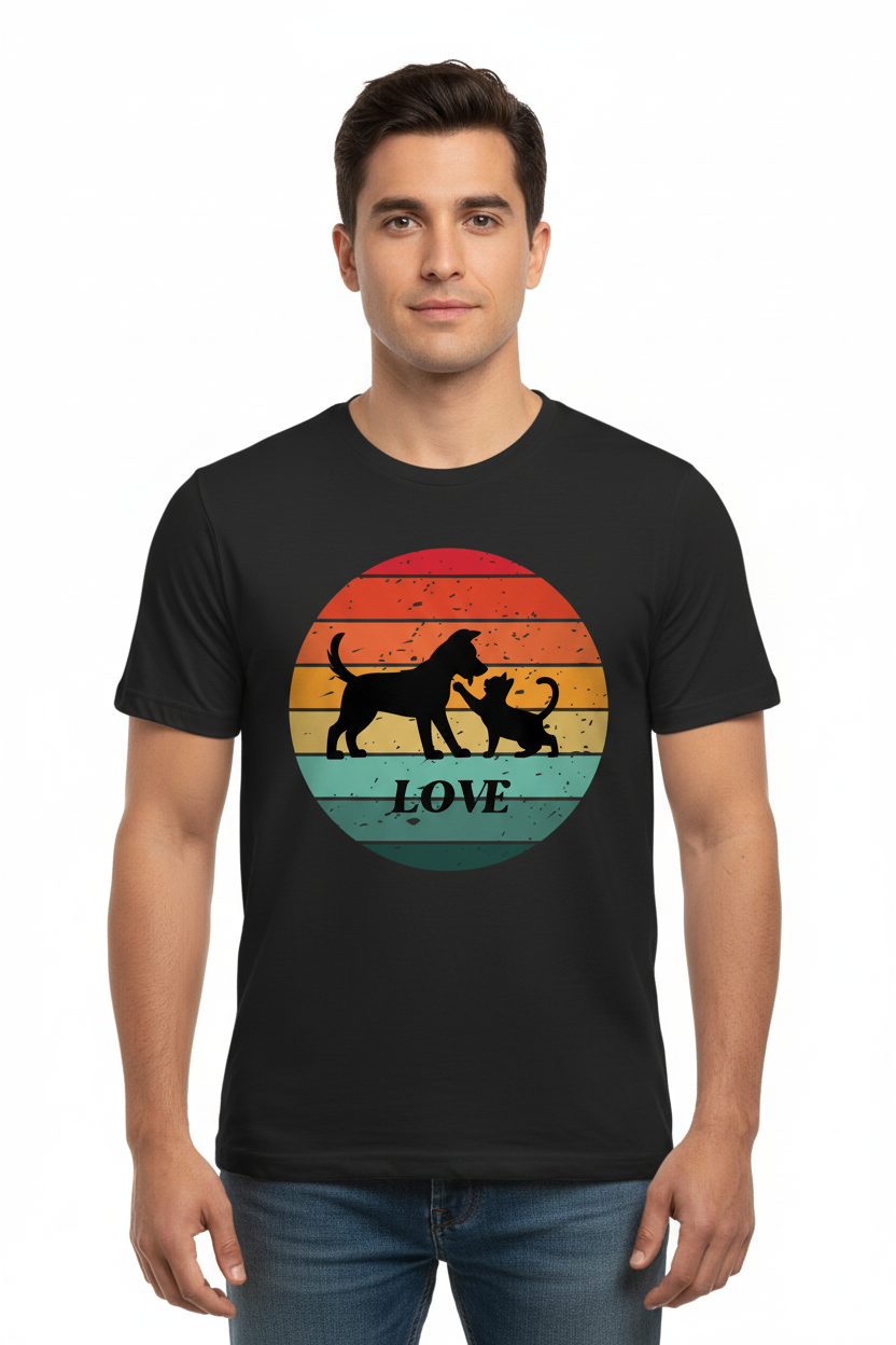 Herren Premium Bio T-Shirt Love Retro