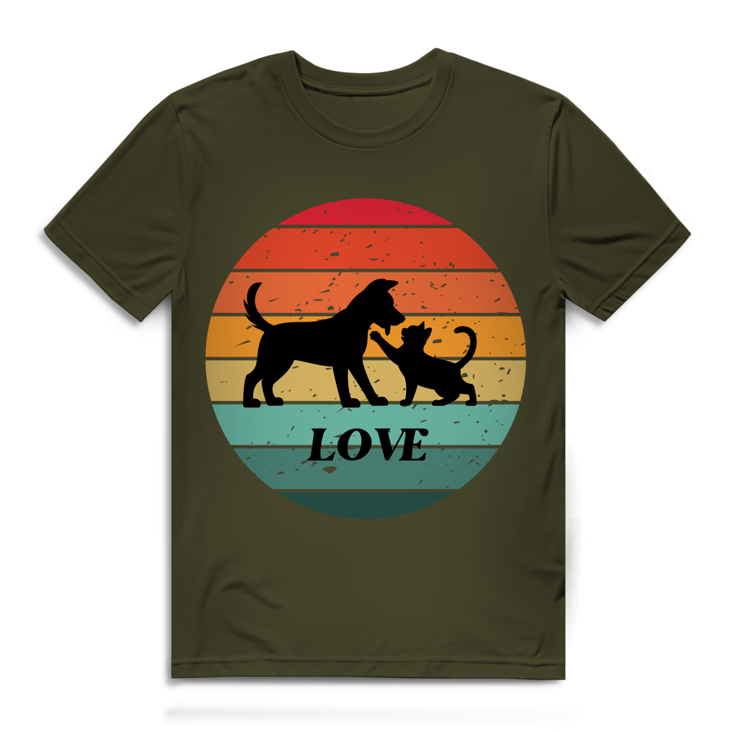 Herren Premium Bio T-Shirt Love Retro