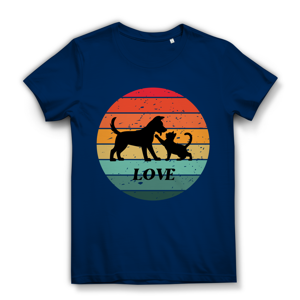 Damen Premium Bio T-Shirt Love Retro