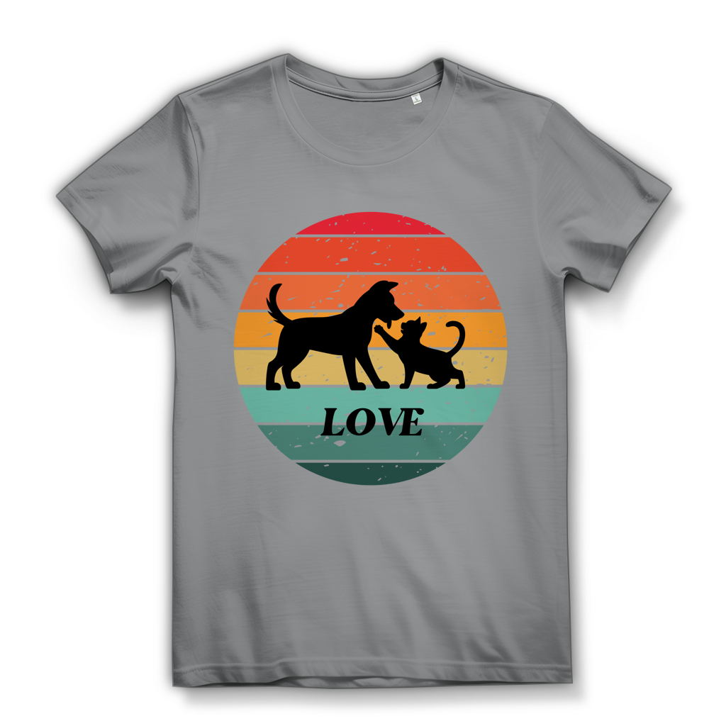 Damen Premium Bio T-Shirt Love Retro