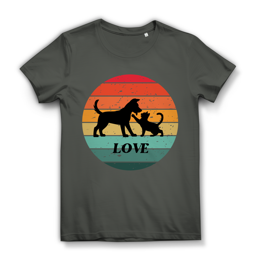 Damen Premium Bio T-Shirt Love Retro