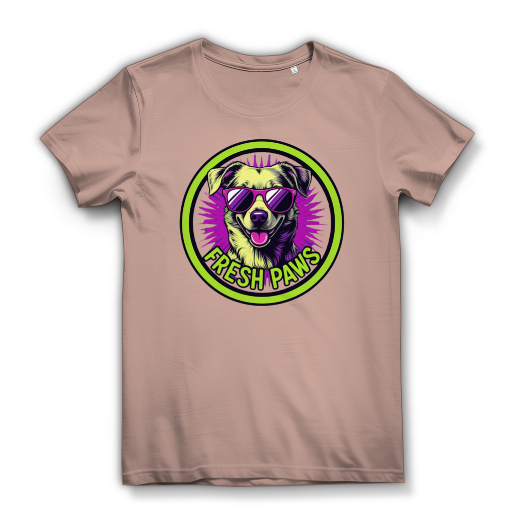 Damen Premium Bio T-Shirt Fresh Paws