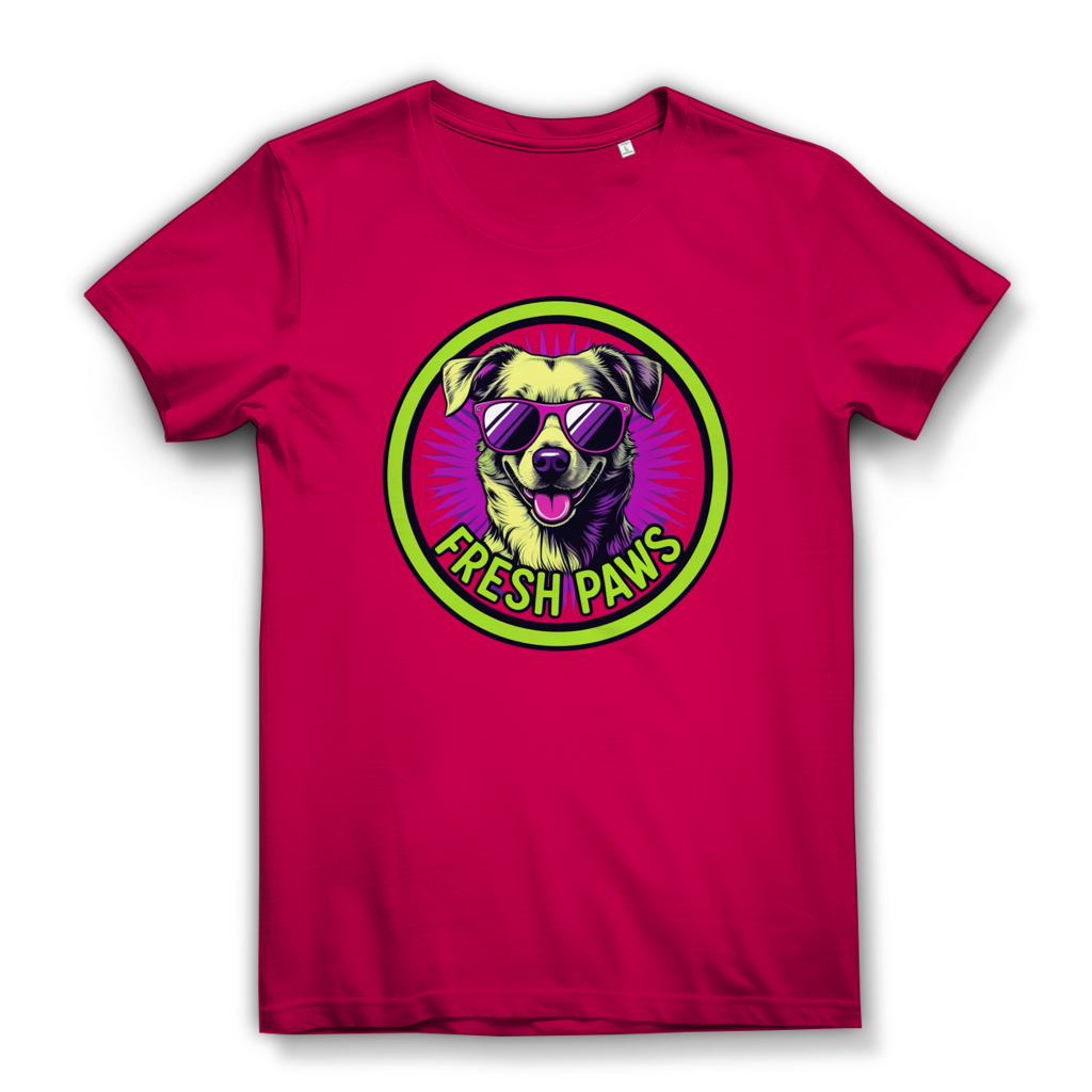 Damen Premium Bio T-Shirt Fresh Paws
