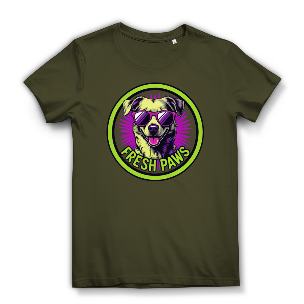Damen Premium Bio T-Shirt Fresh Paws