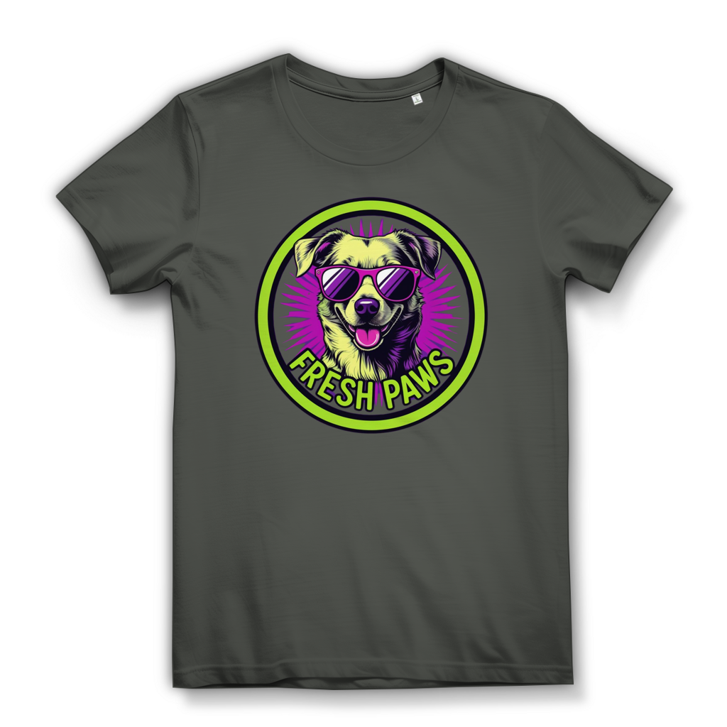 Damen Premium Bio T-Shirt Fresh Paws