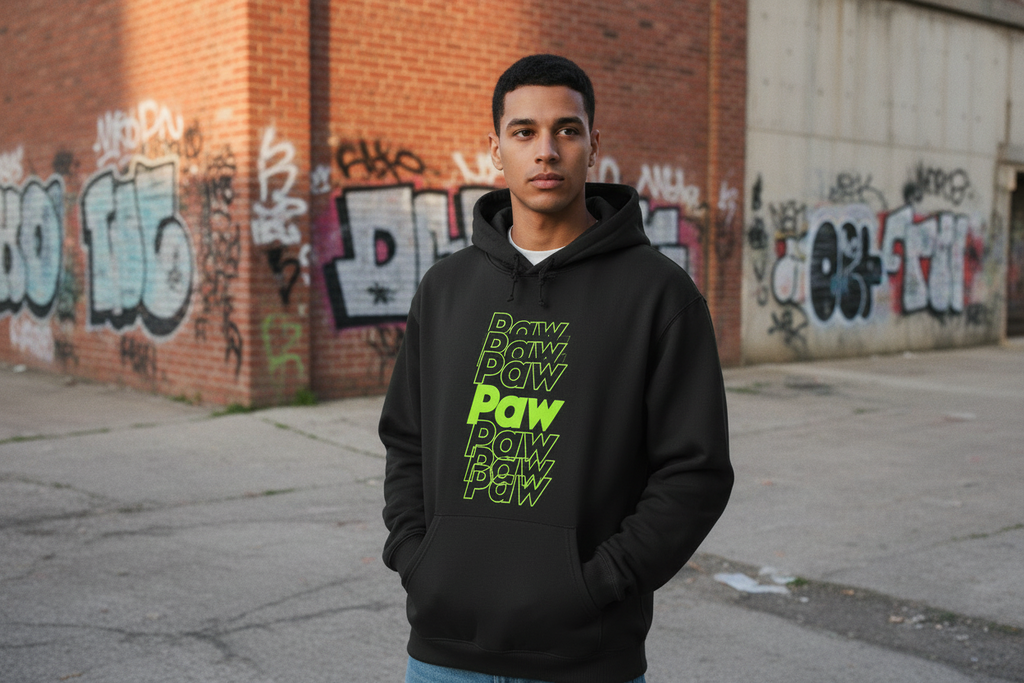 Herren Premium Bio Hoodie Paw Paw Paw