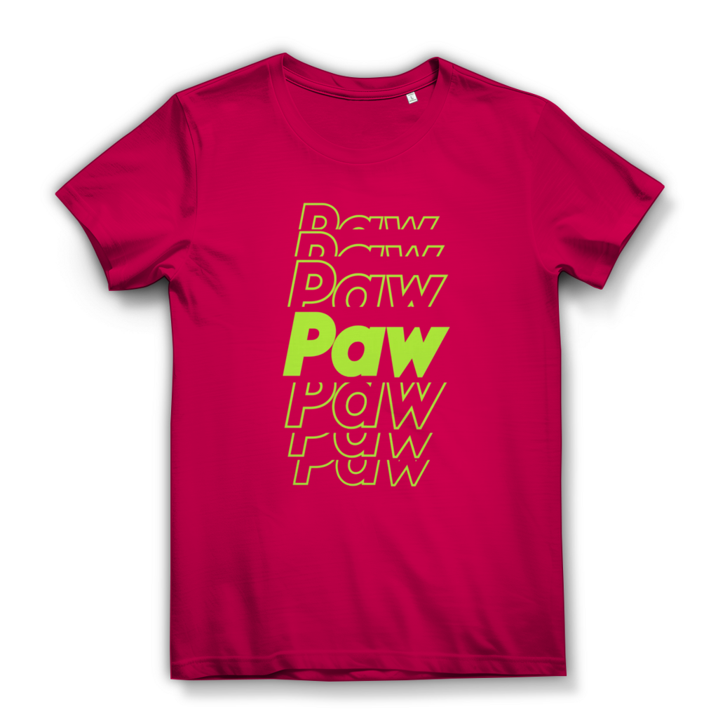 Damen Premium Bio T-Shirt Paw Paw Paw