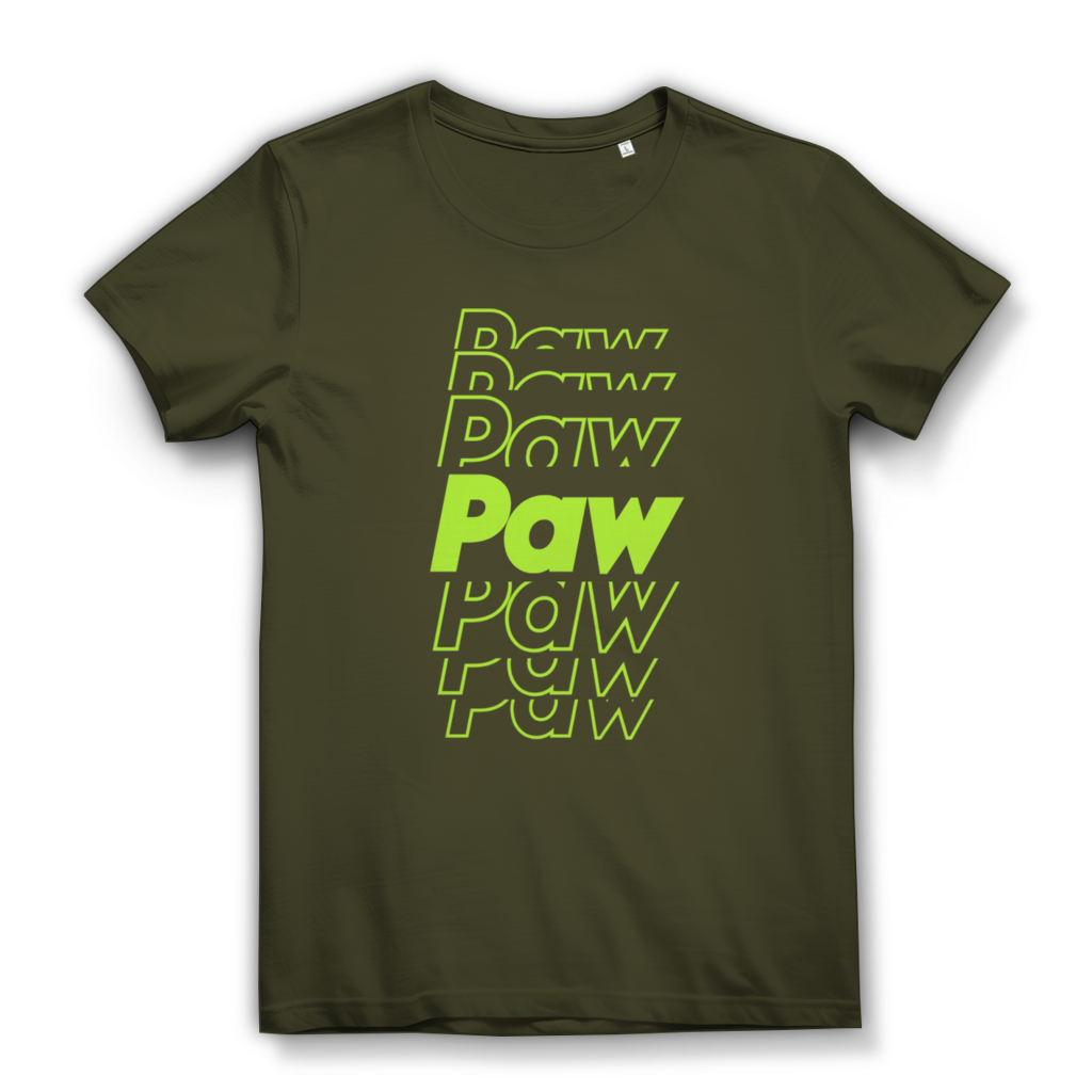 Damen Premium Bio T-Shirt Paw Paw Paw