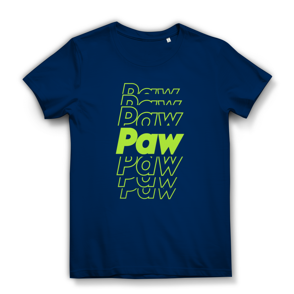 Damen Premium Bio T-Shirt Paw Paw Paw