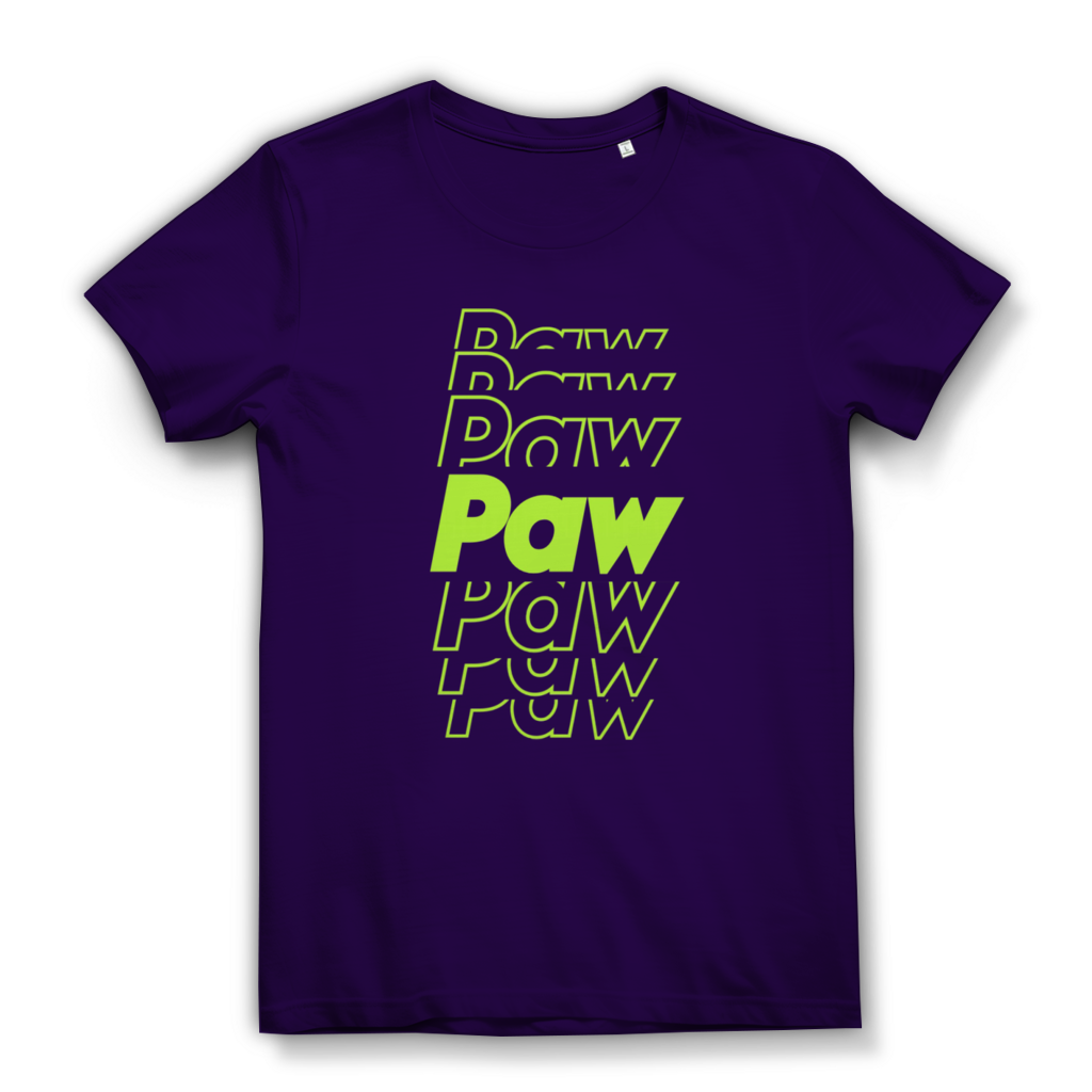 Damen Premium Bio T-Shirt Paw Paw Paw