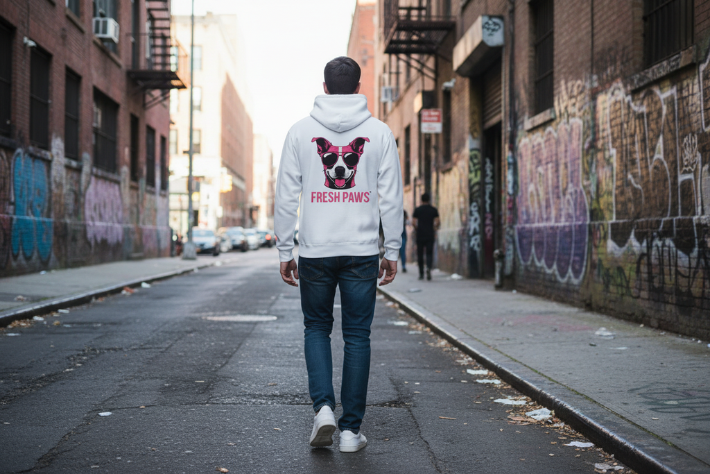 Herren Premium Bio Hoodie Fresh Paws