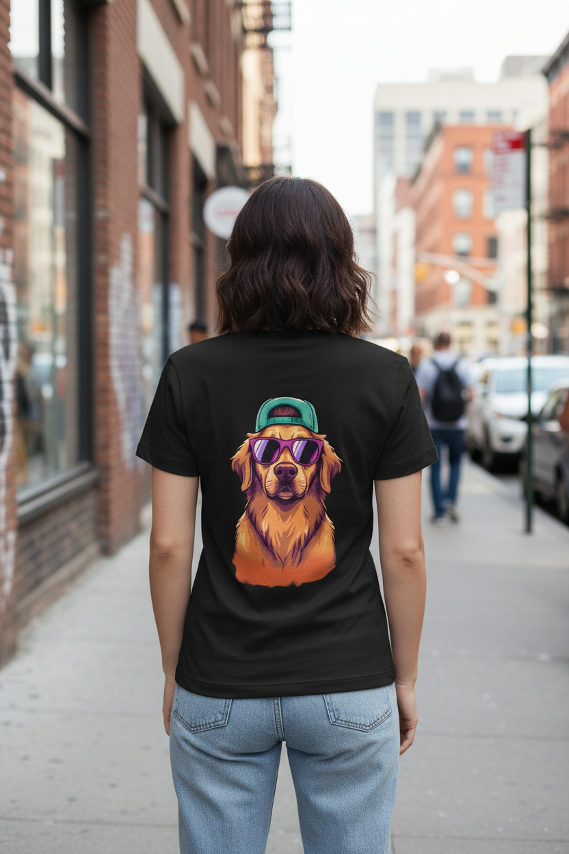 Damen Premium Bio T-Shirt Chill Dog