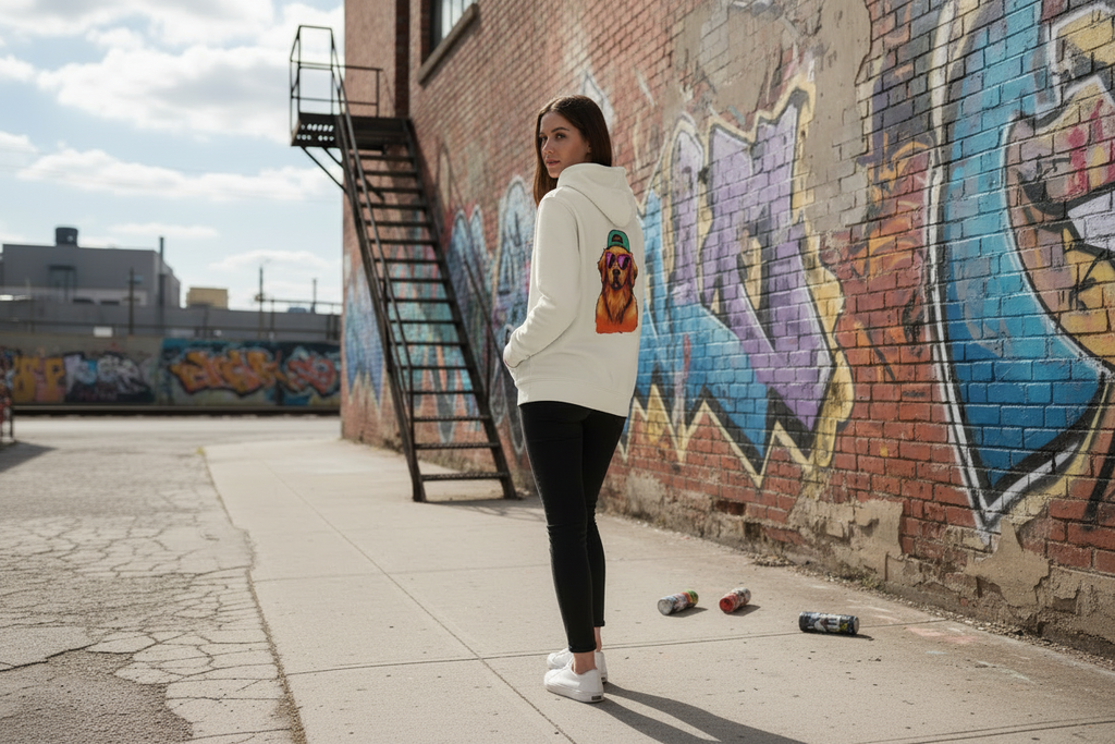 Damen Premium Bio Hoodie Chill Dog