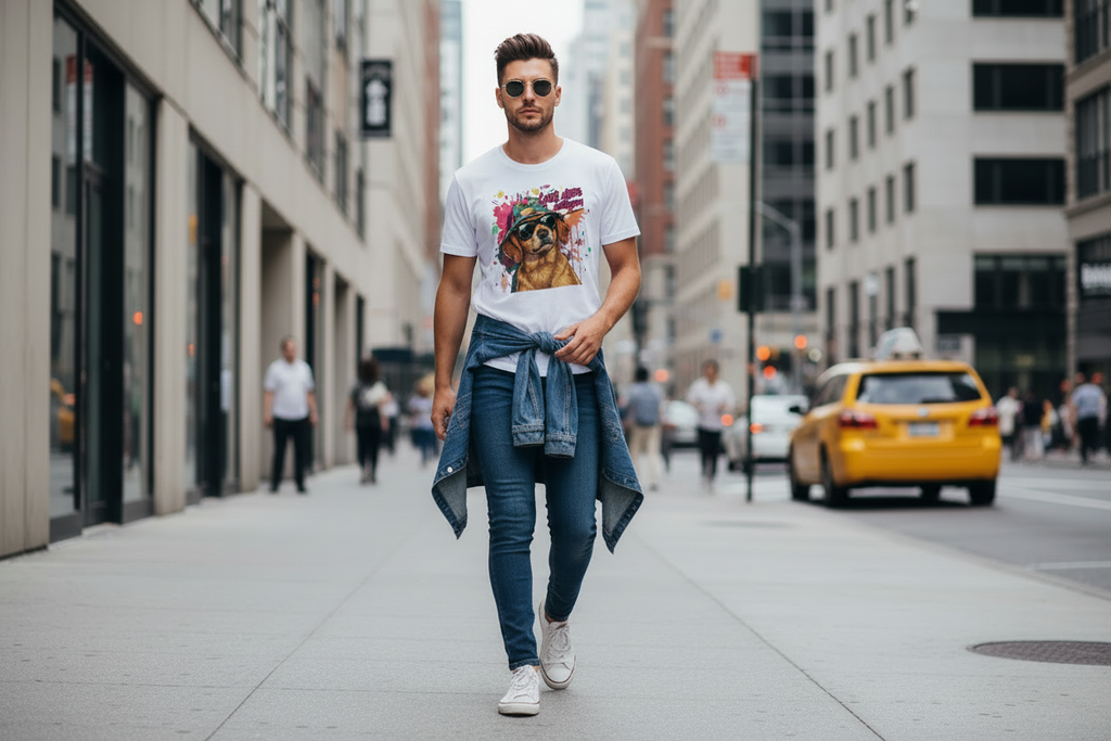 Herren Premium Bio T-Shirt Chill Mode Activated Dog