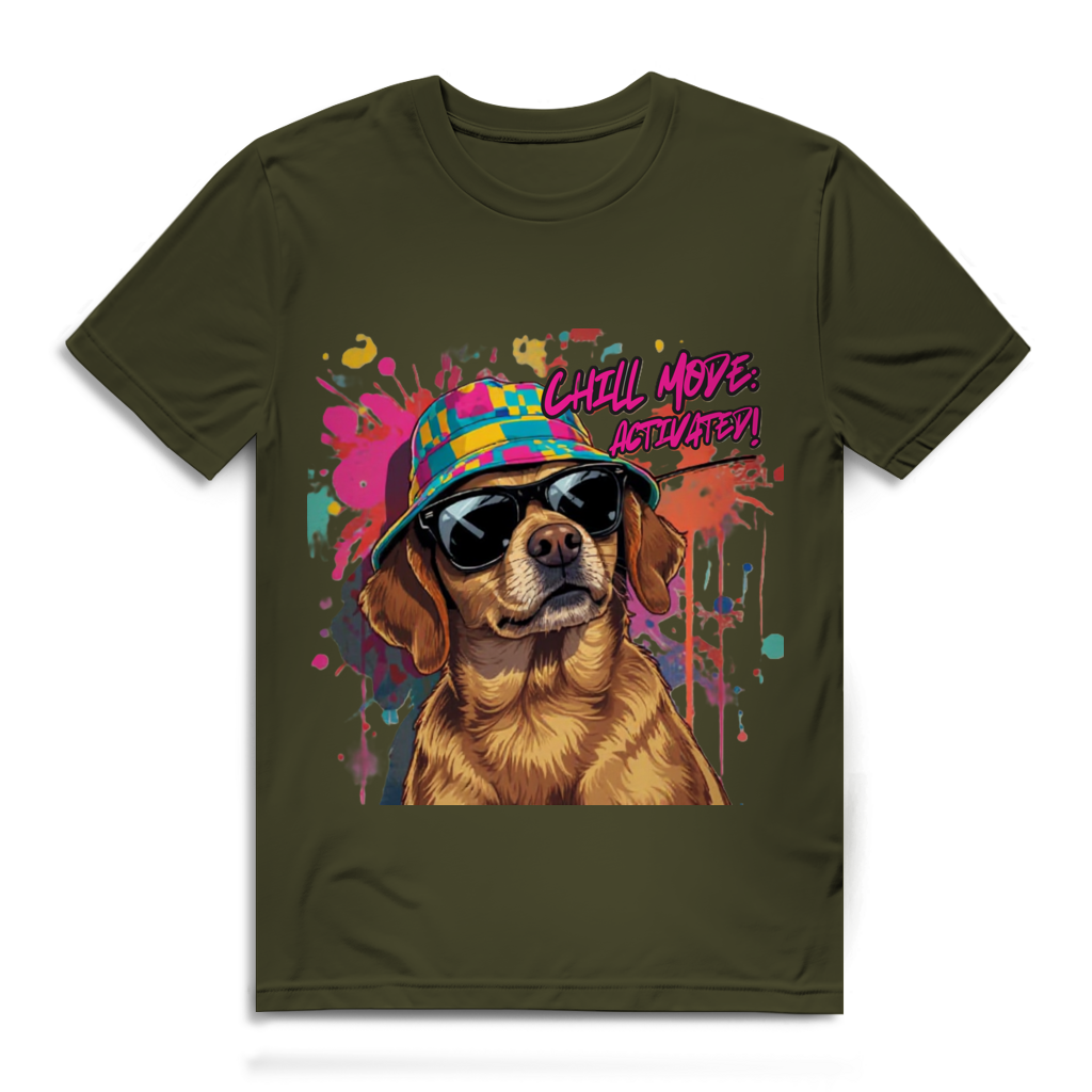 Herren Premium Bio T-Shirt Chill Mode Activated Dog