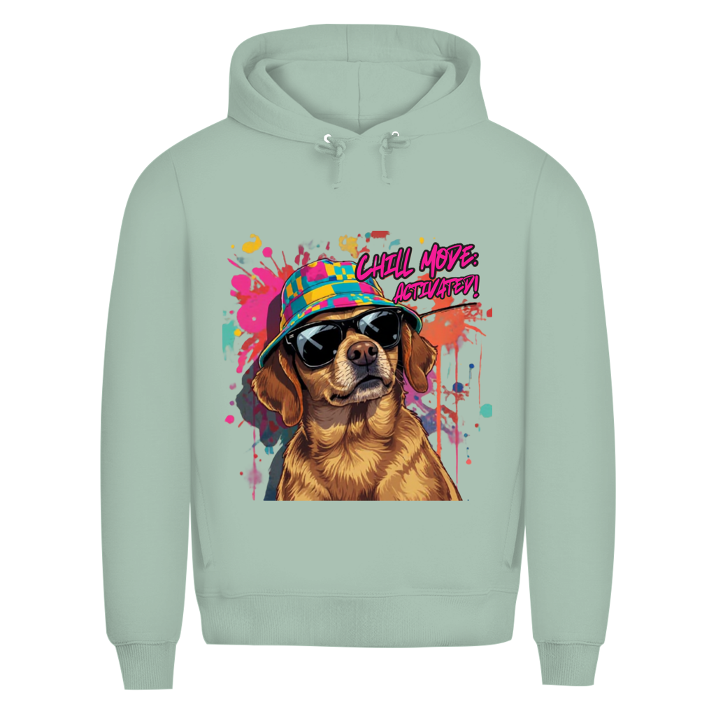 Herren Premium Bio Hoodie Chill Mode Activated Dog
