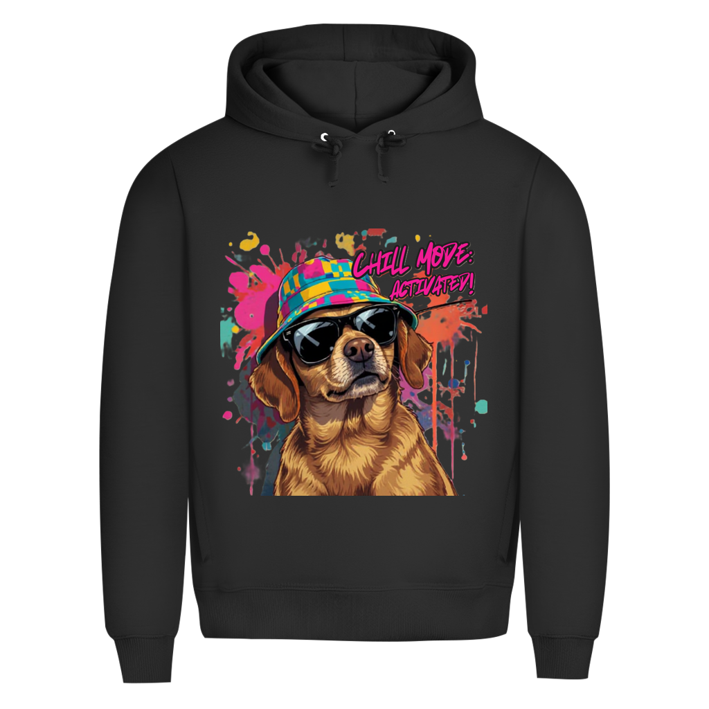 Herren Premium Bio Hoodie Chill Mode Activated Dog