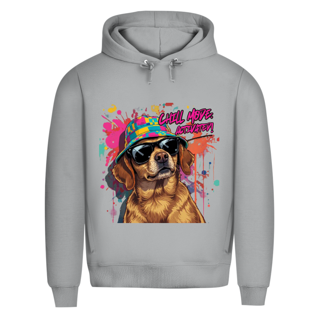 Herren Premium Bio Hoodie Chill Mode Activated Dog