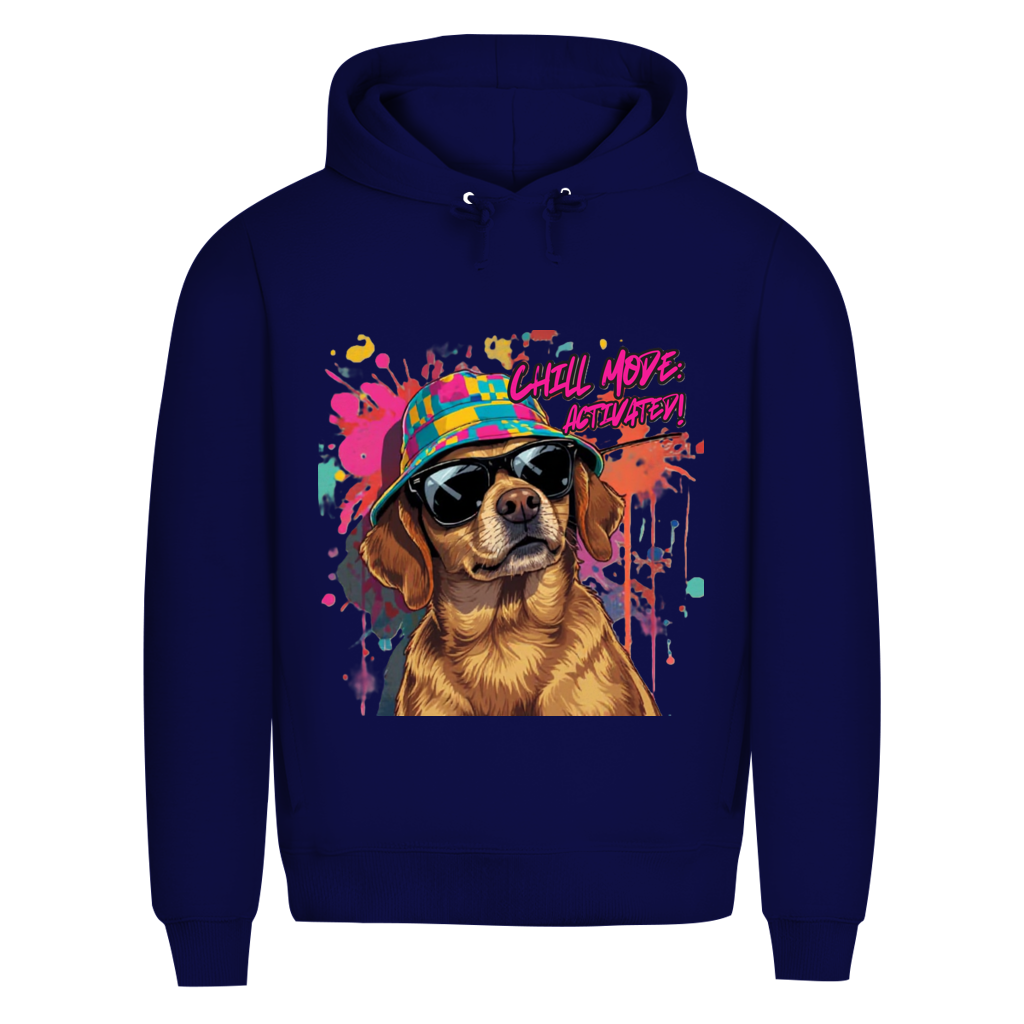 Herren Premium Bio Hoodie Chill Mode Activated Dog