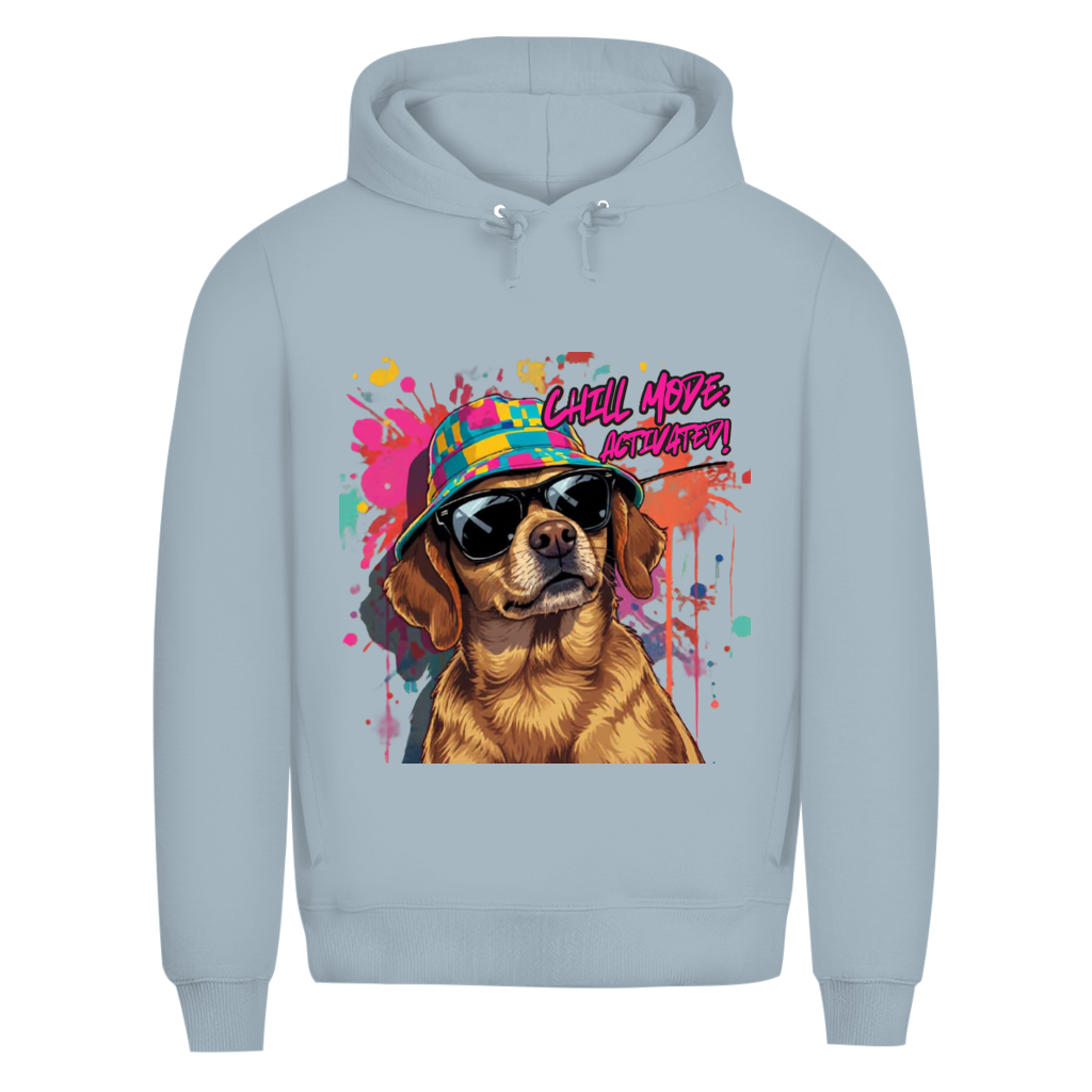 Herren Premium Bio Hoodie Chill Mode Activated Dog