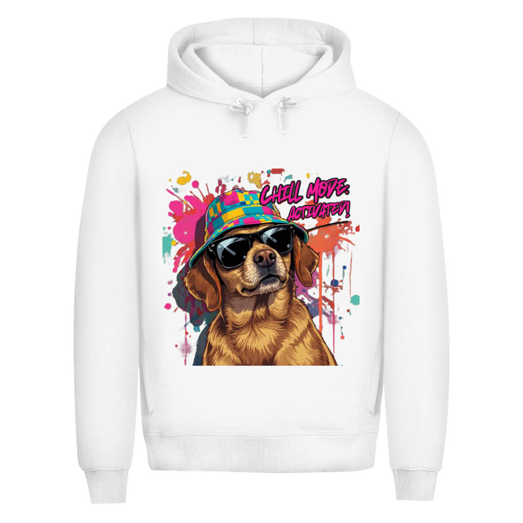 Herren Premium Bio Hoodie Chill Mode Activated Dog