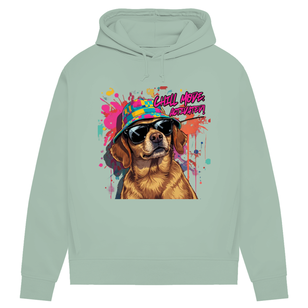 Damen Premium Bio Hoodie Chill Mode Activated Dog