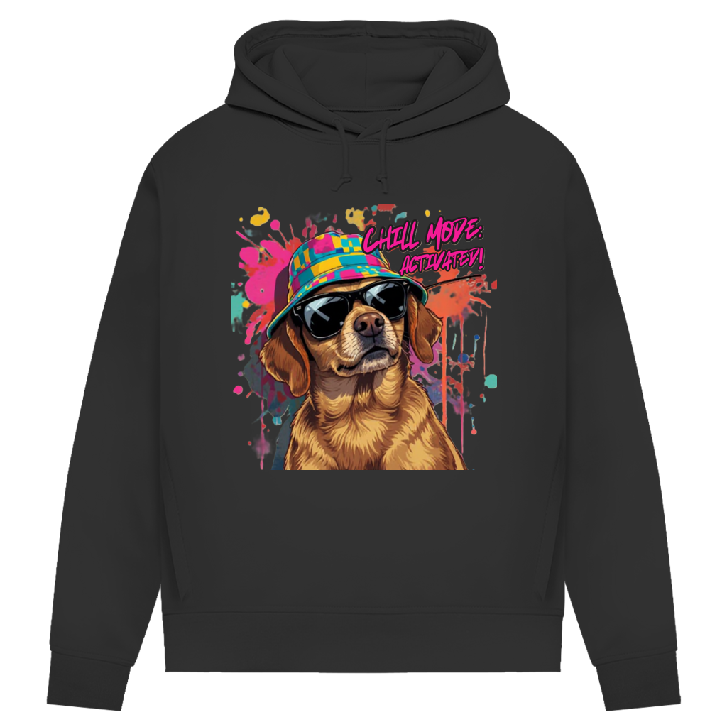 Damen Premium Bio Hoodie Chill Mode Activated Dog