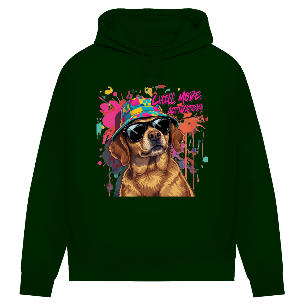 Damen Premium Bio Hoodie Chill Mode Activated Dog