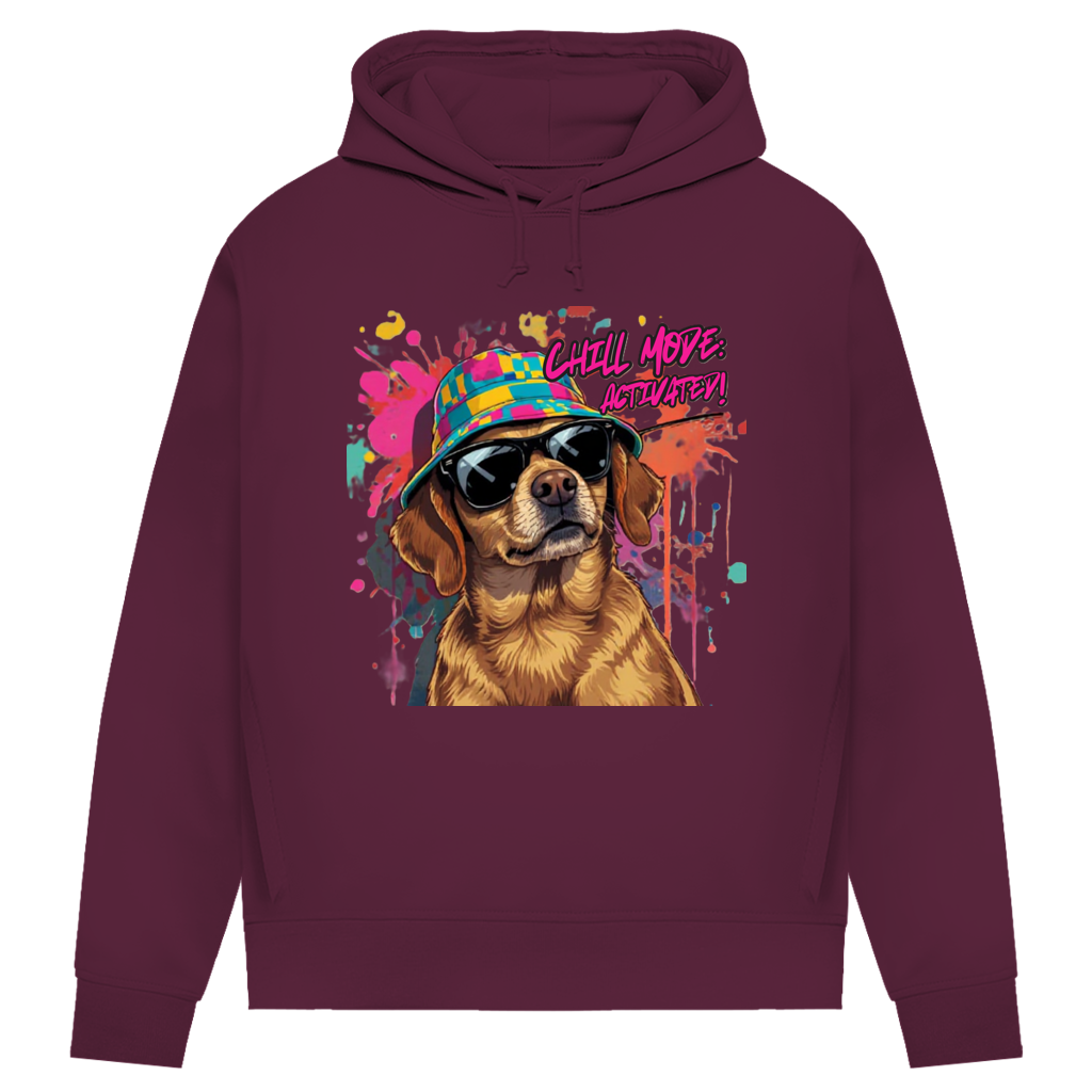Damen Premium Bio Hoodie Chill Mode Activated Dog