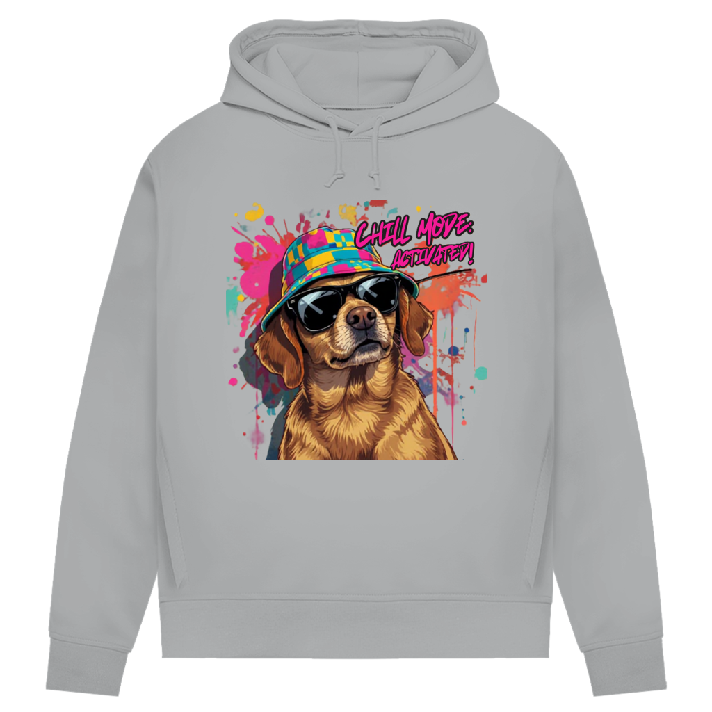 Damen Premium Bio Hoodie Chill Mode Activated Dog