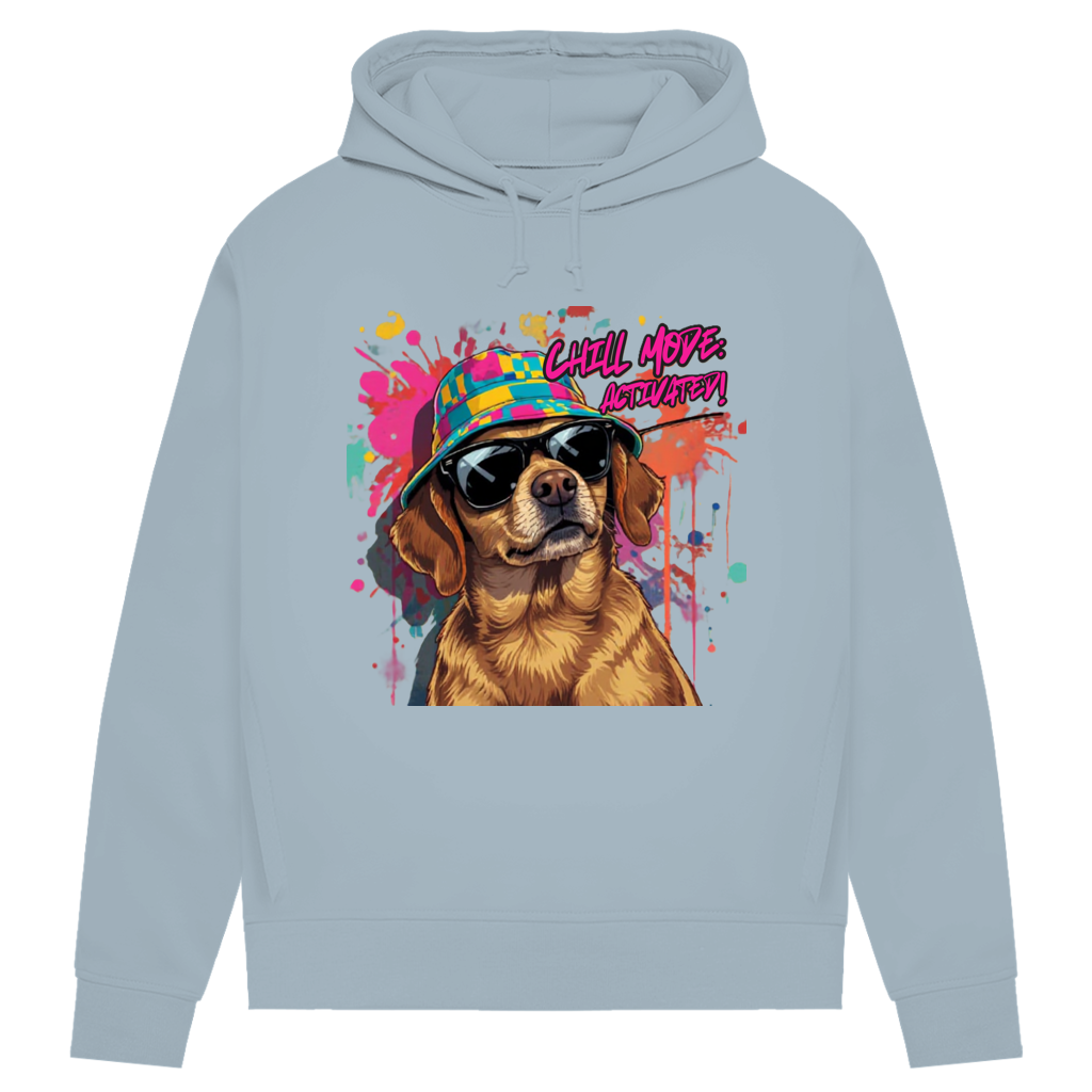 Damen Premium Bio Hoodie Chill Mode Activated Dog