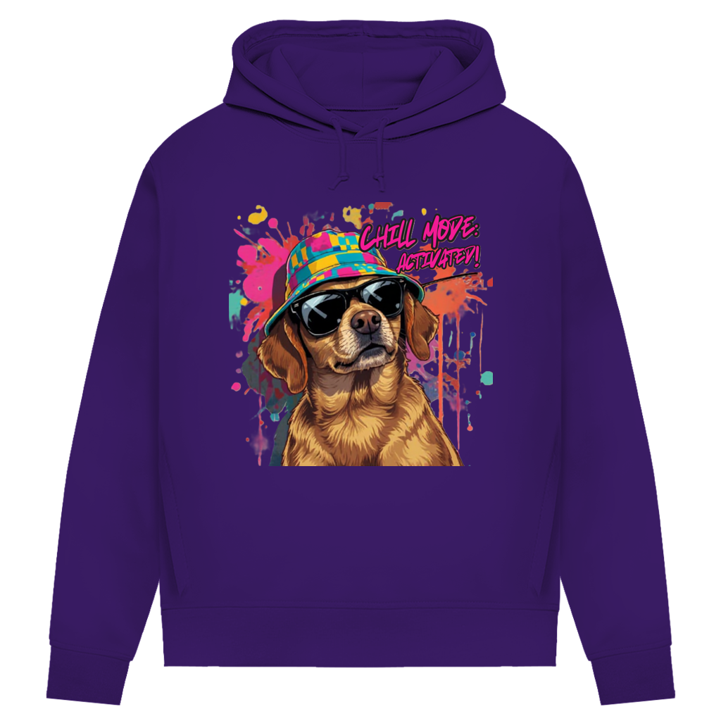 Damen Premium Bio Hoodie Chill Mode Activated Dog