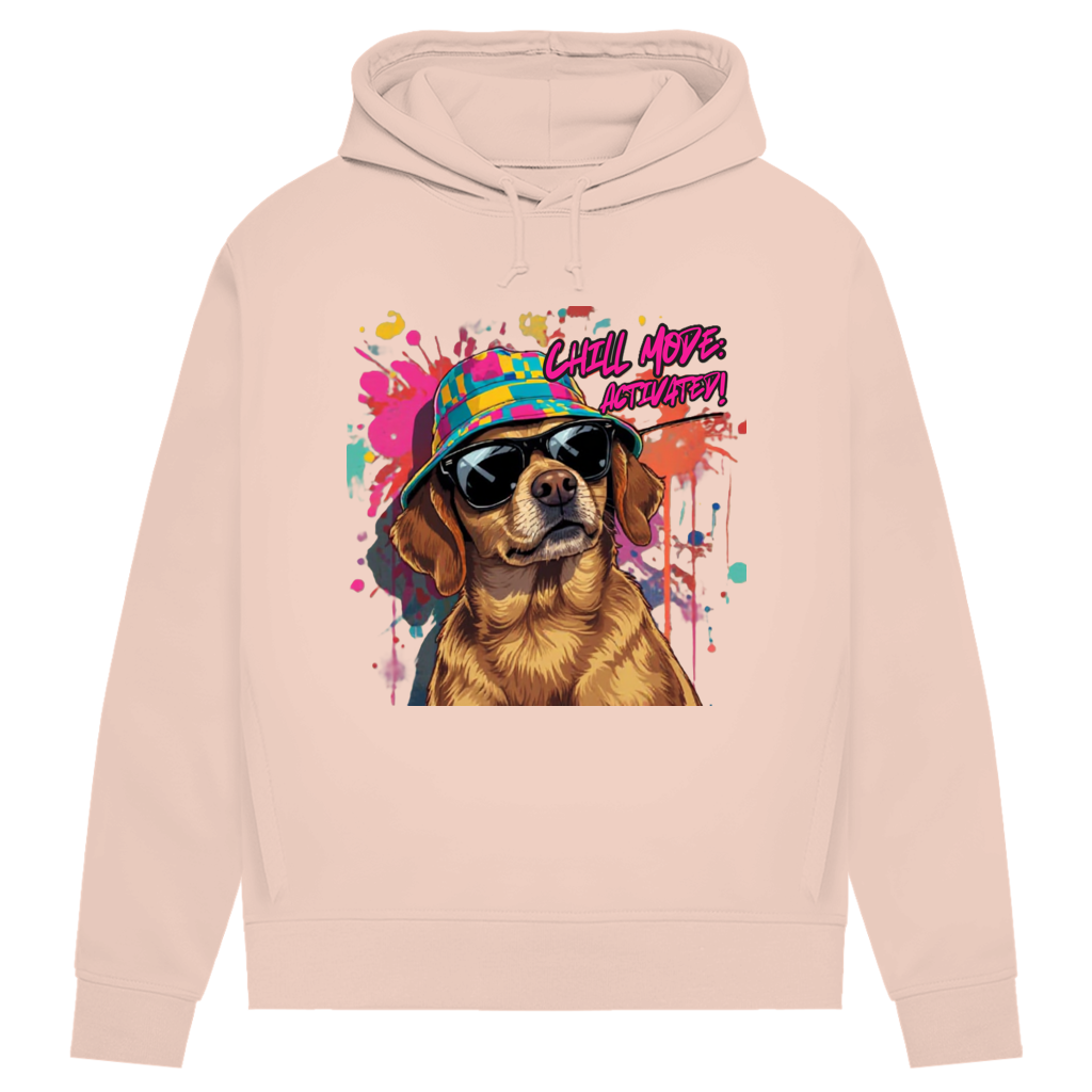 Damen Premium Bio Hoodie Chill Mode Activated Dog