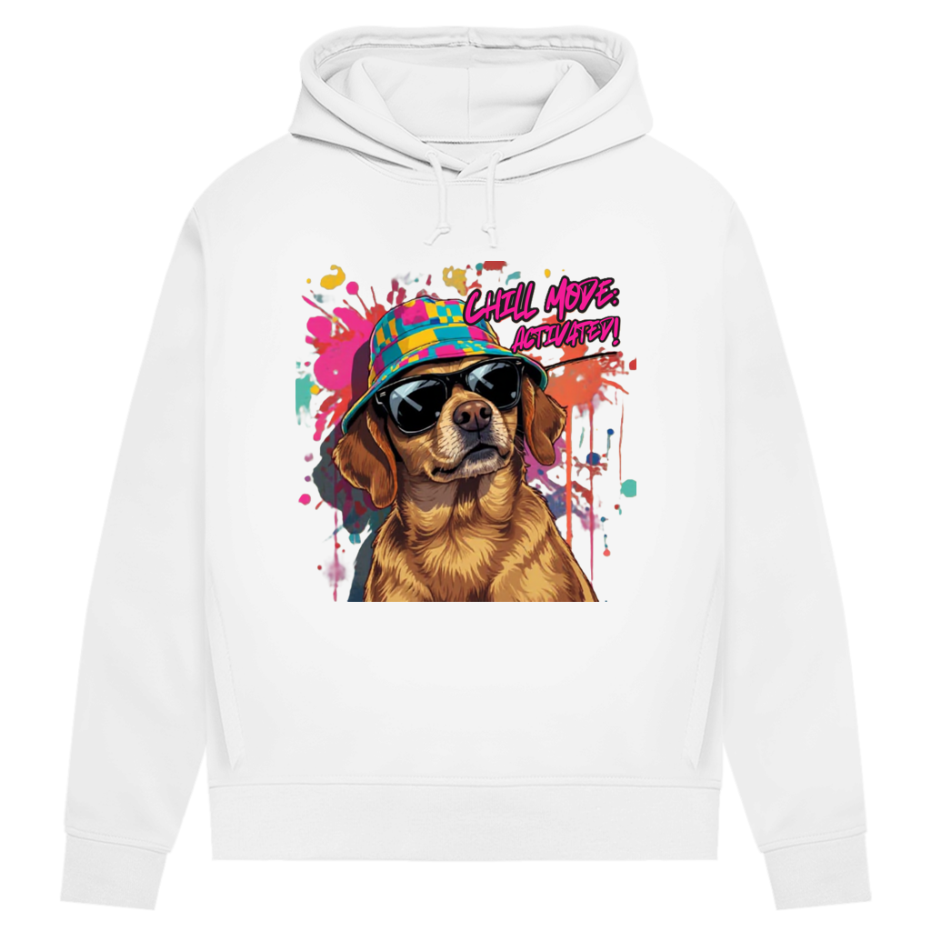 Damen Premium Bio Hoodie Chill Mode Activated Dog