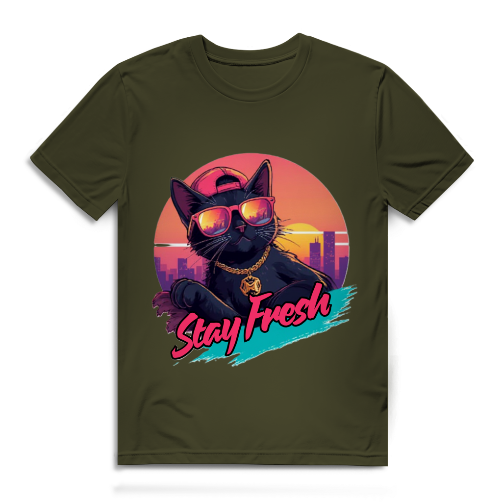 Herren Premium Bio T-Shirt Stay Fresh Cat