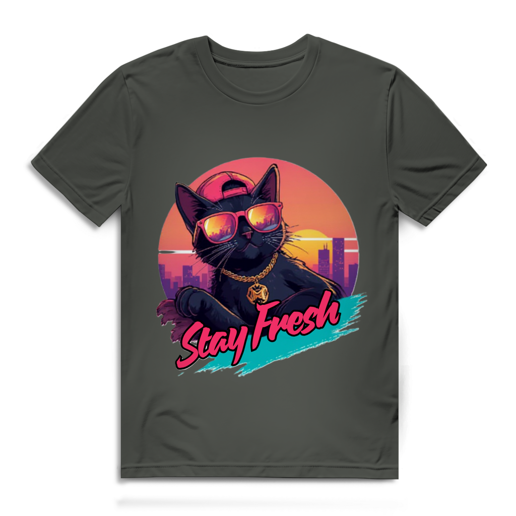 Herren Premium Bio T-Shirt Stay Fresh Cat