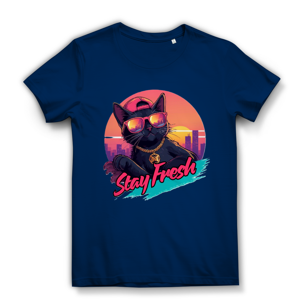 Damen Premium Bio T-Shirt Stay Fresh Cat